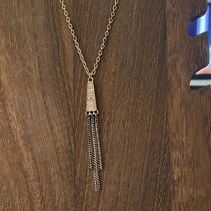 3/$15 FOREVER 21 Elegant Gold Tassel Necklace Lot 3025
